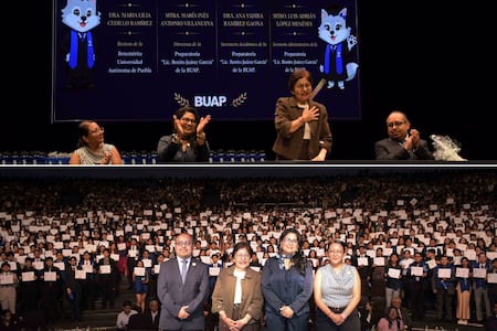 Rectora Lilia Cedillo celebra graduación de 645 alumnos de la Prepa Benito de la BUAP