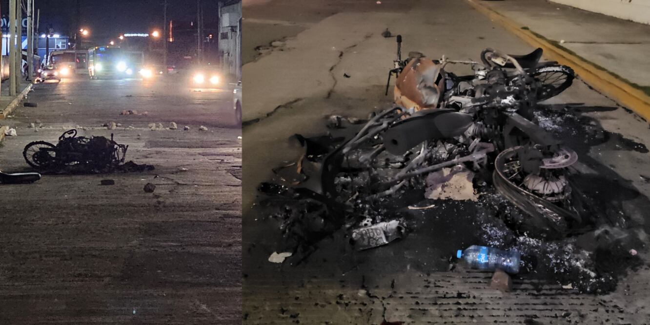 Motopatrulla vandalizada / Foto EsImagen