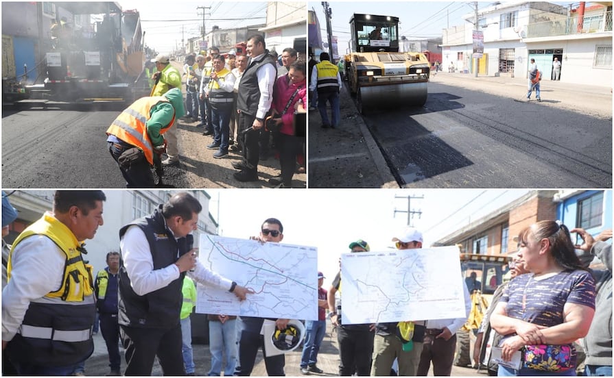 Tras 30 años de abandono, gobierno estatal pavimenta 105 calles al norte de Puebla