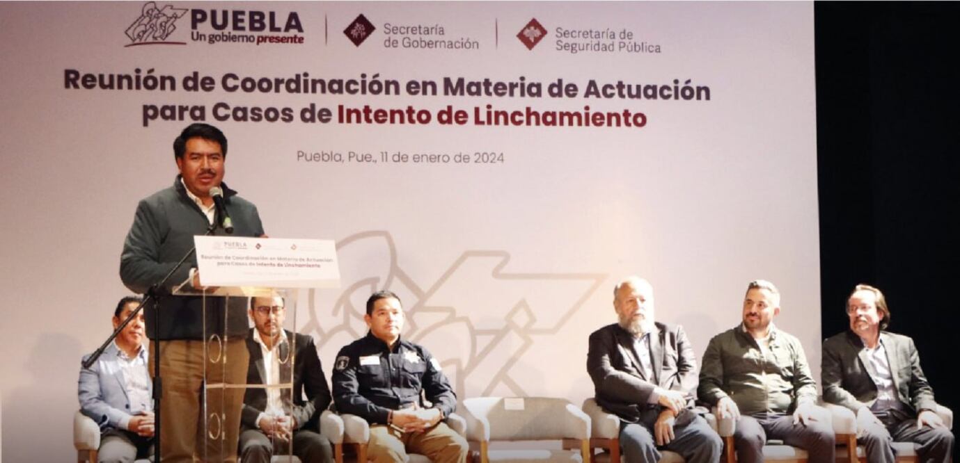 Las autoridades buscan fortalecer los protocolos de actuación ante intentos de linchamiento | Foto: SEGOB Puebla