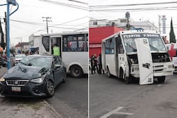 Chofer de la Ruta 4 choca con auto particular y hiere a tres personas, una de ellas embarazada