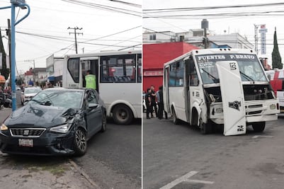 Chofer de la Ruta 4 choca con auto particular y hiere a tres personas, una de ellas embarazada