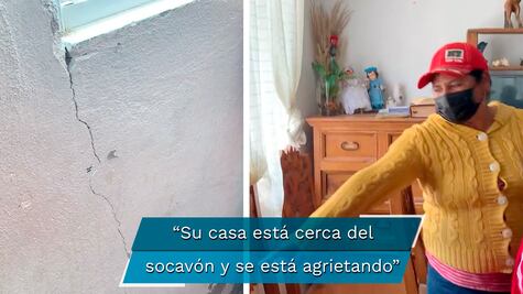 Puebla. Mi casa se está cuarteando por el socavón, asegura vecina de Zacatepec