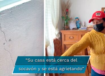 Puebla. Mi casa se está cuarteando por el socavón, asegura vecina de Zacatepec