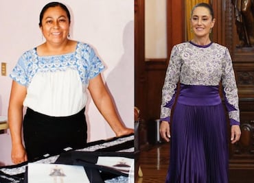 Ella es Victoria Arce, la artesana que bordó el vestido de Sheinbaum y colabora con Carolina Herrera