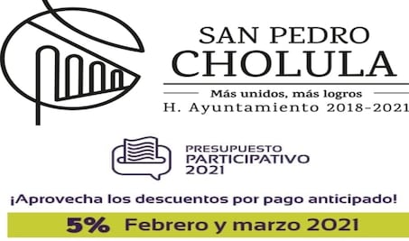 Pago predial Cholula 2021. Aprovecha los últimos días de descuento