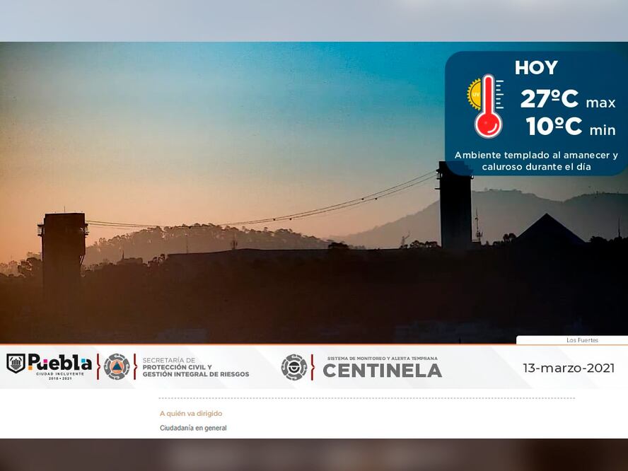 Foto: Protección Civil Municipal Puebla