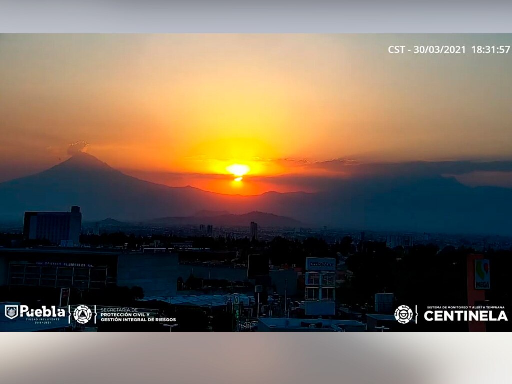 ¿Cómo amaneció el Popocatépetl? 31 de marzo 2021