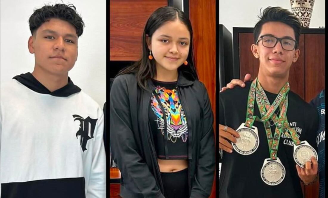 Graciela Amanda Figueroa Ruiz y Miguel Jiménez Moyotl, estudiantes de la Preparatoria Regional Simón Bolívar de la BUAP son ganadores de Campeonato | Foto: BUAP