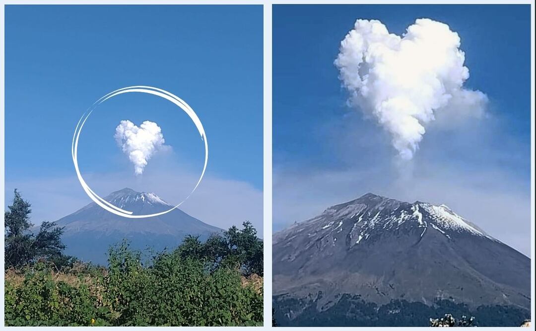 La imagen fue capturada desde las comunidades cercanas a Atlixco y rápidamente se viralizó en redes sociales I Fotografía Redes Sociales