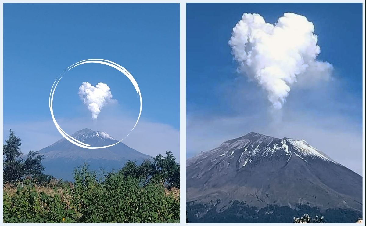 La imagen fue capturada desde las comunidades cercanas a Atlixco y rápidamente se viralizó en redes sociales I Fotografía Redes Sociales