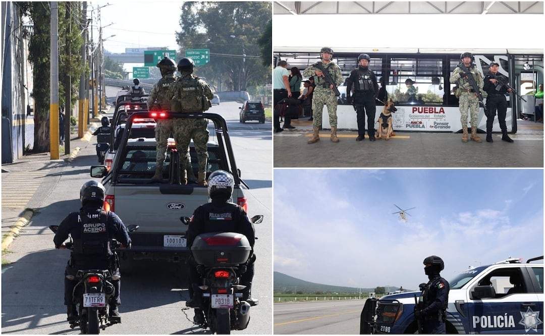 En las labores de reacción y vigilancia, la Policía Estatal contó con el apoyo de SEMAR, DEFENSA, Guardia Nacional y policías municipales | Foto: SSP