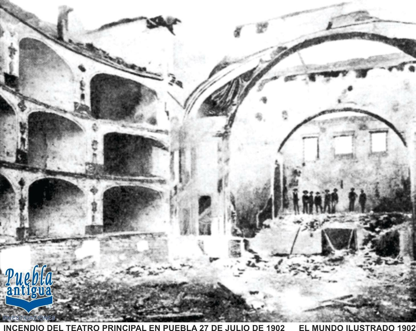 Incendio del Teatro Principal | Foto: Puebla Antigua