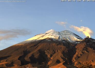 Monitoreo del volcán Popocatépetl, 16 de junio 2021
