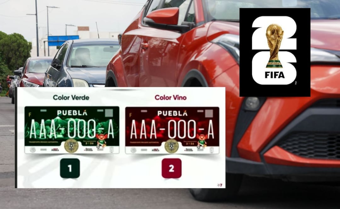 Foto: EsImagen/Canva.     Hay dos modelos de placas conmemorativas del Mundial 2026 en Puebla