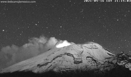 ¿Cómo amaneció hoy el volcán Popocatépetl? 17 de mayo 2021