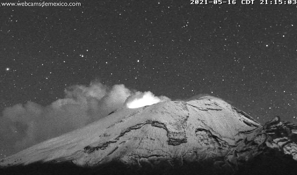 ¿Cómo amaneció hoy el volcán Popocatépetl? 17 de mayo 2021