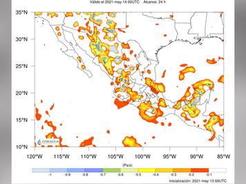 Pronóstico de clima en Puebla, 13 de mayo 2021