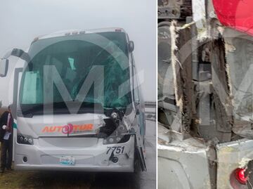 Autobús con estudiantes del Centro Escolar Gustavo Díaz Ordaz sufre accidente en el Arco Norte