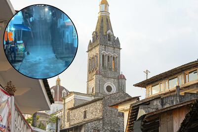 VIDEO Lluvia convierte a este Pueblo Mágico en la “Venecia de Puebla”