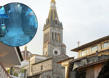VIDEO Lluvia convierte a este Pueblo Mágico en la “Venecia de Puebla”