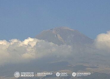 Volcán Popocatépetl emitió 25 exhalaciones en las últimas horas
