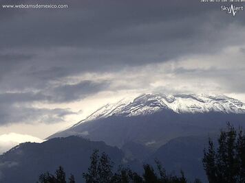 Monitoreo del volcán Popocatépetl, 14 de junio 2021