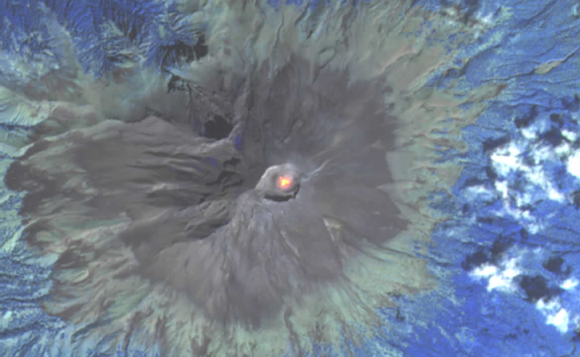 Satélite capta desde el espacio incandescencia en el Popocatépetl