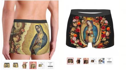 Así son los inusuales calzones de la Virgen de la Guadalupe que venden por internet