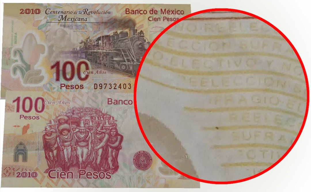 El billete tiene un error de redacción en el microtexto. Foto: Demian Magallán