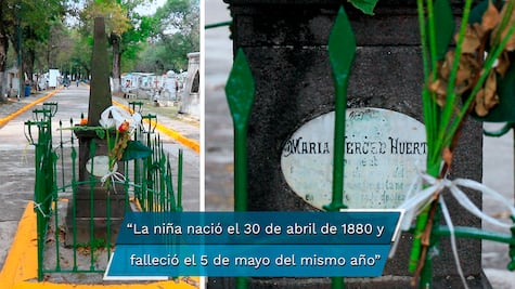 La primera niña que fue enterrada en el Panteón Municipal, María Mercedes