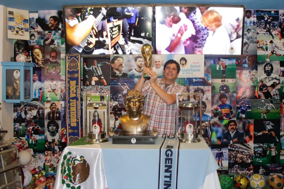 La Iglesia Maradoniana era un atractivo turístico en San Andrés Cholula | Agencia Es Imagen para El Universal Puebla