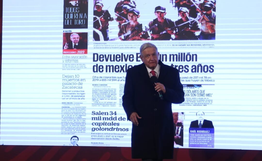 AMLO destaca reducción de mexicanos devueltos de EU a México