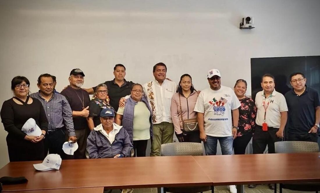 Julio Huerta se reunió con migrantes poblanos en California | ESPECIAL