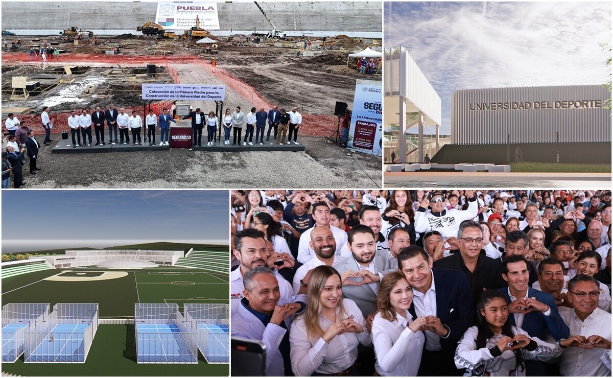 En Puebla se hacen las cosas bien, reconoce Rommel Pacheco, al arrancar construcción de Universidad del Deporte