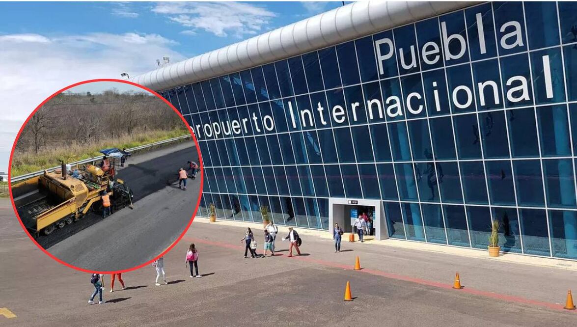 Se realizan obras cerca de la terminal aérea que está en el municipio de Huejotzingo