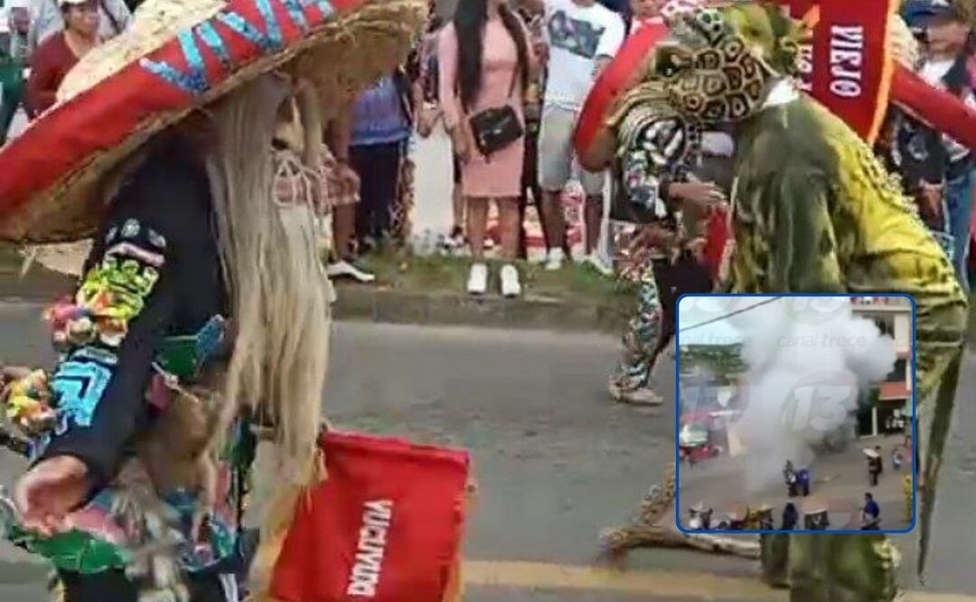 La explosión sucedió durante los festejos en el Barrio de San Rafael | Foto: Especial