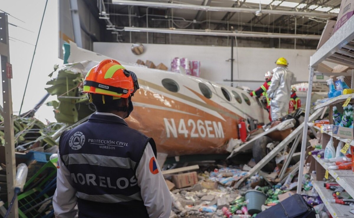 Eran poblanos, las víctimas del desplome de la avioneta en supermercado de Temixco, Morelos