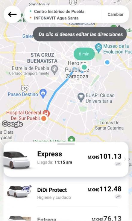 Esto tendrás que pagar por usar Uber o Didi en Puebla