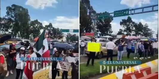 Trabajadores del Poder Judicial bloquean la autopista México-Puebla