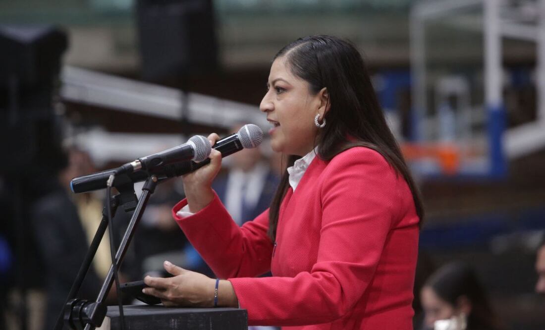 Claudia Rivera habló durante la sesión de la Cámara de Diputados | Foto: Especial