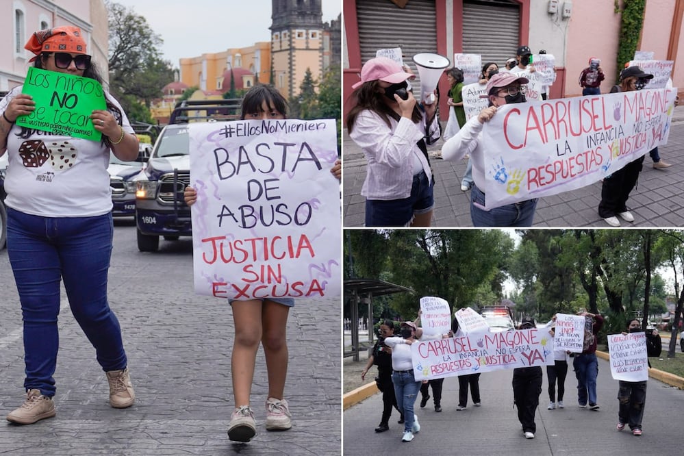 Madres de familia marcharon en Puebla para exigir justicia por el caso Carrusel Magone | Foto: EsImagen