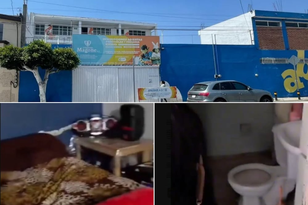 El “cuarto oscuro” estaba acondicionado como vivienda dentro del colegio Carrusel Magone | Foto: Especial