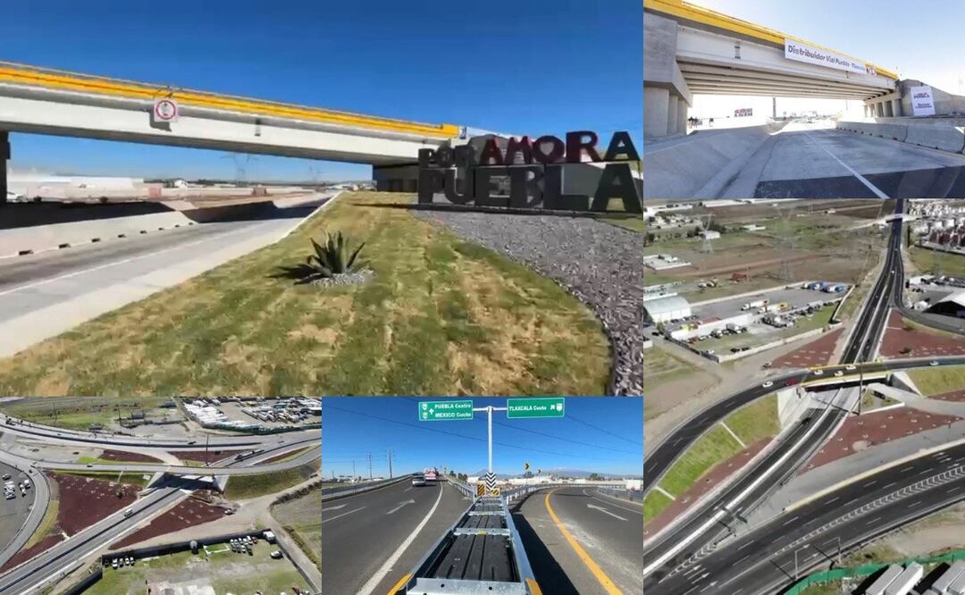 El distribuidor vial Puebla-Tlaxcala reduce 20 minutos de trayecto entre ambos estados I Foto: Gobierno del Estado de Puebla