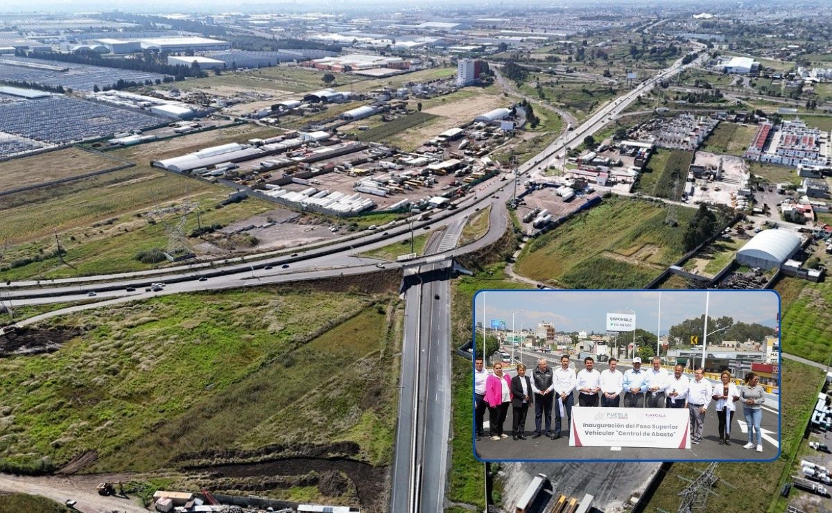 Sergio Salomón entrega el Paso Superior Vehicular de la Central de Abasto para mejorar la movilidad en la zona metropolitana