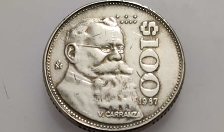 Cuánto valen los 100 pesos de Carranza, la moneda de la hiperinflación con acabado espejo