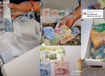 Pareja ahorra durante un año y junta más de 133 mil pesos; video se vuelve viral