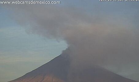 ¿Cómo amaneció hoy el Popocatépetl? 19 de abril 2021