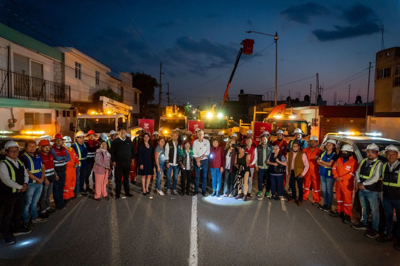 Arranca Pepe Chedraui el Programa Puebla Brilla con modernización de luminarias en Arboledas de Loma Bella