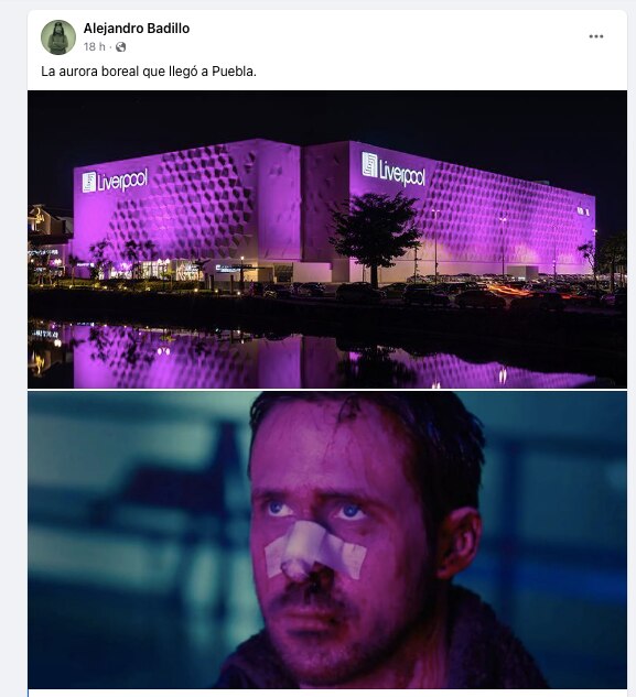 Las auroras boreales y los memes en Puebla / Foto: Redes sociales